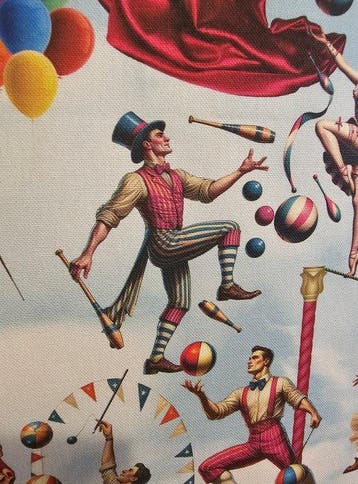 Origineel weefsel Paradise Circus XXL-rapport - Artmaison