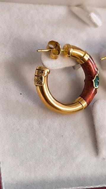 Boucles doreilles - 18 carats Or jaune, Handtassen en Accessoires, Nieuw