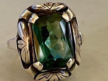 Zonder minimumprijs - Ring Zilver Toermalijn, Nieuw