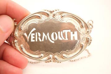 Figuur - VERMOUTH Bottle Label - .833 zilver