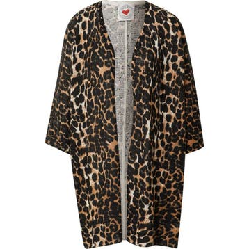 Frogbox • lang vest met luipaard print • 36, Princess goes Hollywood, Bruin, Verzenden, Nieuw