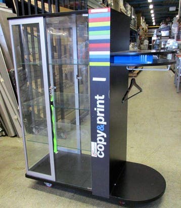 Glazen vitrine, Display met kledinghanger, Nieuw