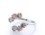 Zonder minimumprijs - Ring - 14 karaat Witgoud - 1.27ct. tw.