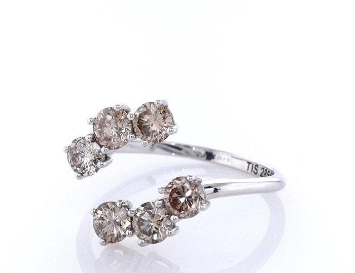 Zonder minimumprijs - Ring - 14 karaat Witgoud - 1.27ct. tw., Bijoux, Sacs & Beauté, Bagues