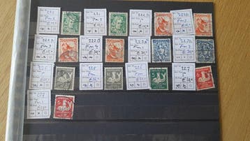 Nederland 1919/1929 - Verzameling Plaatfouten, Postzegels en Munten, Gestempeld