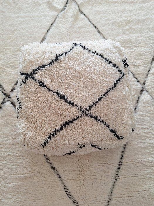 Poef - Wol, Katoen - Berberse poef - Nieuw, Antiek en Kunst, Kunst | Designobjecten