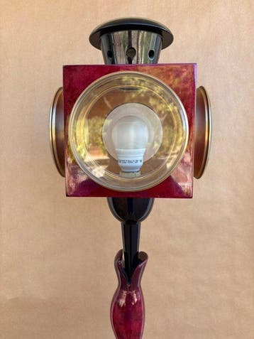 TURA - Aldo Tura - Staande lamp - Keramiek, Metaal, Glas,