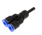 Raccord enfichable en Y de 3 mm x 3 mm avec bouchon PBT NBR, Verzenden