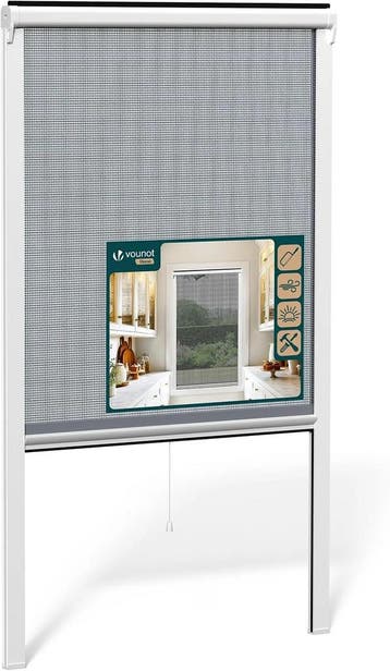 Vounot vliegenhor rolhor raam 80x130 cm inkortbaar wit, Ophalen of Verzenden, Nieuw