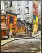 Franse school (XX) - La terrasse de café, aux abords des