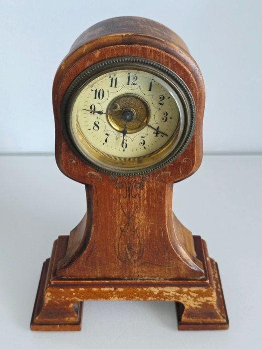 Pendule - Antyczny - Balonowy z Budzikiem, Francja ok. 1900,, Antiek en Kunst, Antiek | Klokken