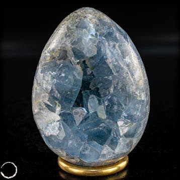 Natuurlijke Celestiet-ei-druse - Meesterwerk van de natuur-