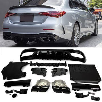Geschikt voor Mercedes W206 S206 C-Klasse diffuser + uitlaat, Verzenden