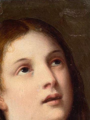 École italienne (XVII) - Portrait de Marie-Madeleine, Antiquités & Art