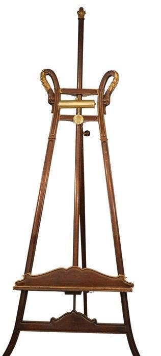 Schildersezel - Hout - Zwaanhoofd-houtsnijwerk 19e eeuw
