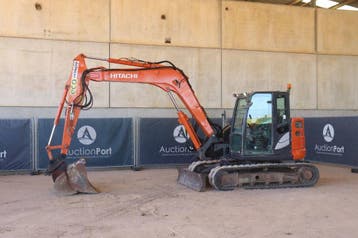 Veiling: Rupsgraafmachine Hitachi Zaxis ZX85USB-6 Diesel 42k, Ophalen