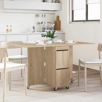 vidaXL Eettafel 140 x 80 x 77 cm Bewerkt hout Sonoma Eiken, Verzenden