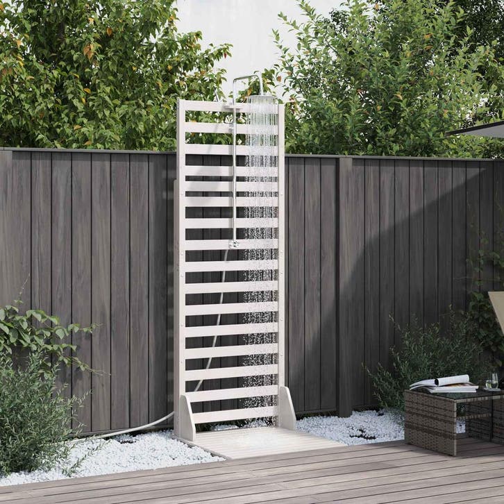 vidaXL Buitendouche 225 cm Massief grenenhout en, Tuin en Terras, Zwembaden, Nieuw, Verzenden