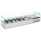 Gekoelde structuur GN 6x1/3, met rechte ruit, Verzenden, Nieuw in verpakking, Koelen en Vriezen