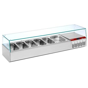 Gekoelde structuur GN 6x1/3, met rechte ruit, Verzenden, Nieuw in verpakking, Koelen en Vriezen