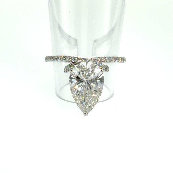 Ring - 14 karaat Witgoud - 4.02ct. tw. Diamant (Lab-grown) -, Bijoux, Sacs & Beauté, Bagues