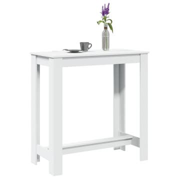 vidaXL Bartafel 102x50x103,5 cm bewerkt hout wit, Verzenden, Nieuw