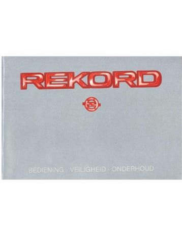 1984 OPEL REKORD INSTRUCTIEBOEKJE NEDERLANDS