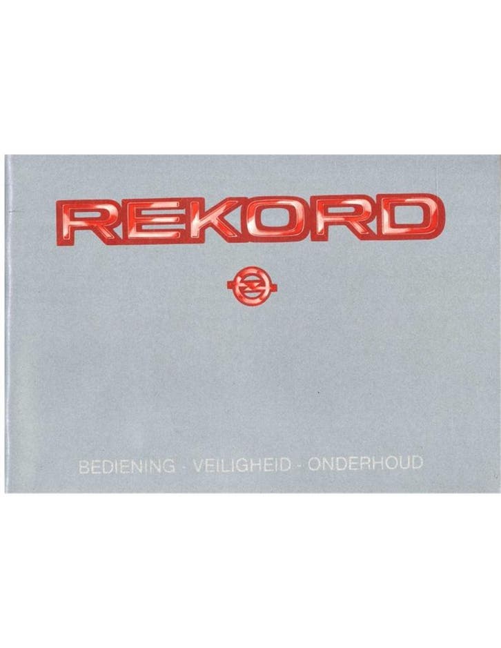 1984 OPEL REKORD INSTRUCTIEBOEKJE NEDERLANDS, Autos : Divers, Modes d'emploi & Notices d'utilisation