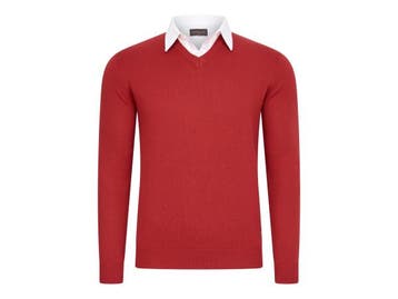 Veiling - Cappuccino Italia Mock Pullover Rood - XXL, Nieuw