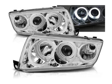 CCFL Angel Eyes koplampen Chrome geschikt voor Skoda Fabia 1, Verzenden