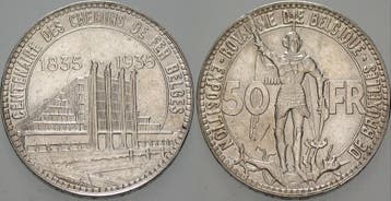 50 Francs 1935 Belgie-koenigreich Leopold Iii 1934-1950, Verzenden, België