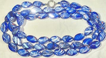 Blauw Murano-kristal - ZEER LANG - Symbool van het