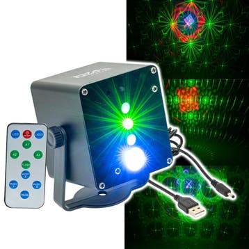 Ibiza Light TINYLED-LASRGB Led En Laser Effect Op Accu, Nieuw