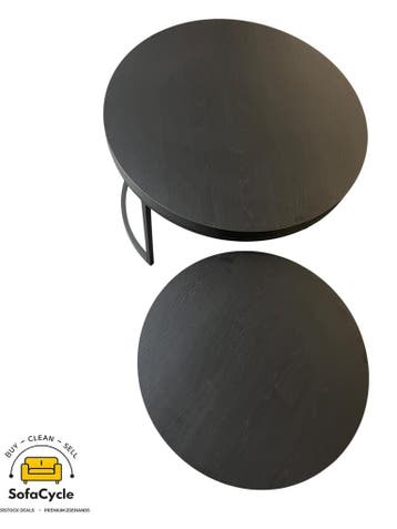 Salontafels set van 2 zwart – overstock, Verzenden, Nieuw