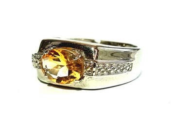 Zonder minimumprijs - Ring Zilver - 2.10ct. tw. Citrien