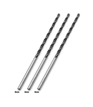 Set van 3 extra lange houtboren (8x300 mm), Verzenden, Nieuw