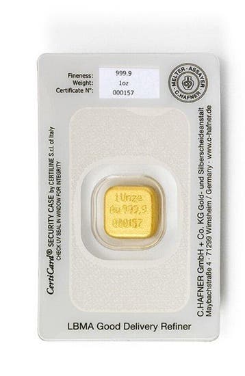 1 Troy Ounce - Or - C. Hafner