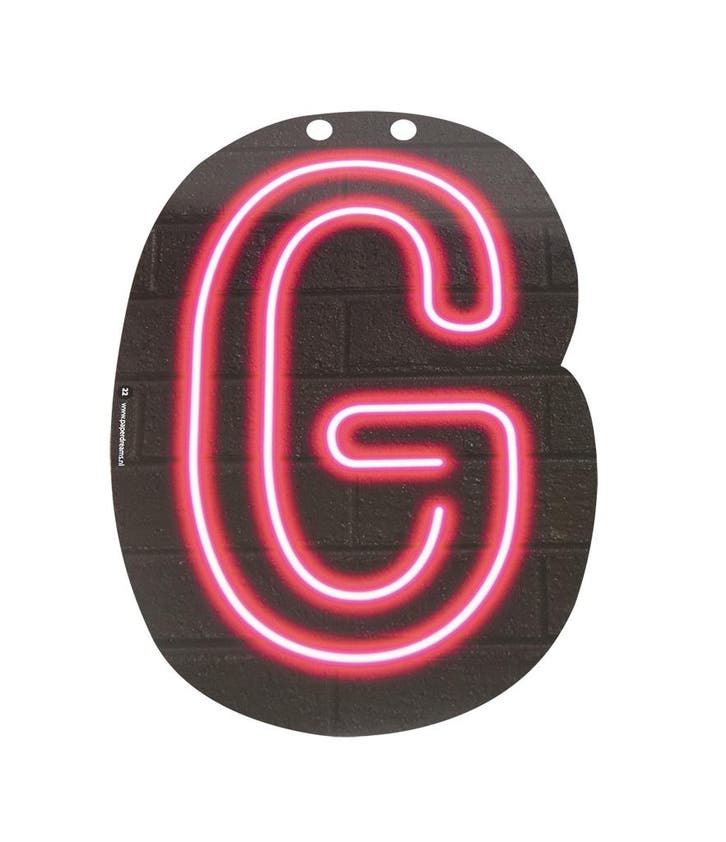 Neon Letter G 24cm, Hobby en Vrije tijd, Feestartikelen, Nieuw, Verzenden