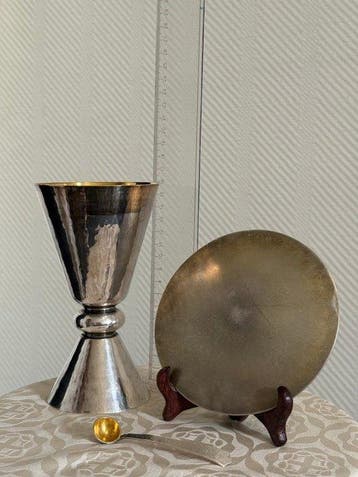 BL - Kelk (3) - .900 zilver - Set met paten & lepel