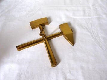 Olielamp - Messing, Koper - mijnwerkerslamp