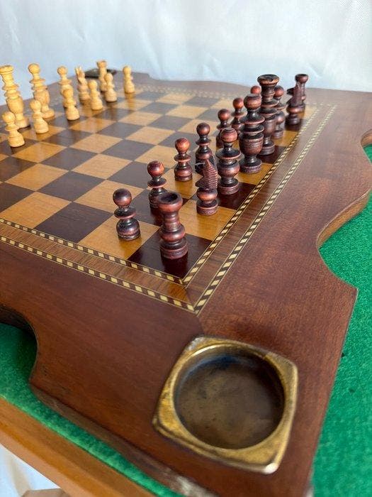 Schaakspel - Chess set,, Nautical Style - - Marqueterie -, Antiek en Kunst, Curiosa en Brocante