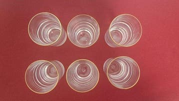 St. Louis - Drinkservies (6) - apollo goud - 24 kt goud -