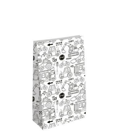 4x Blokzak   Voertuigen Tractor Jongen Jarig Maat L, Diversen, Cadeauverpakkingen, Cadeauzakje, Nieuw, Ophalen of Verzenden