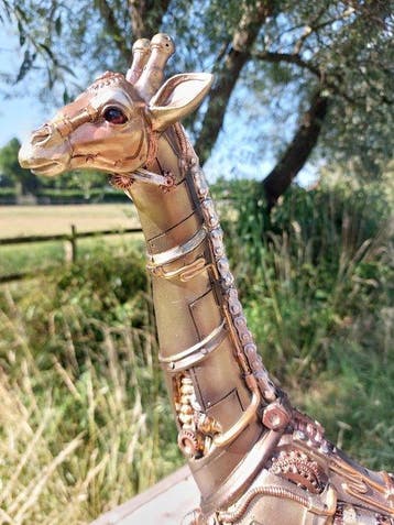 Beeld, standing giraffe steampunk - 53 cm - polyresin