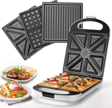 Tosti apparaat - Tosti ijzer - Contactgrill - Wafelijzer - 1, Verzenden, Nieuw