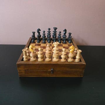Schaakspel - Regency - 1930 - multi gamebox - Hout
