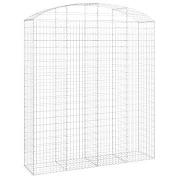 vidaXL Schanskorf gewelfd 200x50x220/240 cm gegalvaniseerd, Verzenden, Nieuw