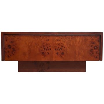 Ferm Living Burl Storage Koffietafel (dark Stained Burl) -, Huis en Inrichting, Verzenden, Gebruikt, Overige houtsoorten, Scandinavisch