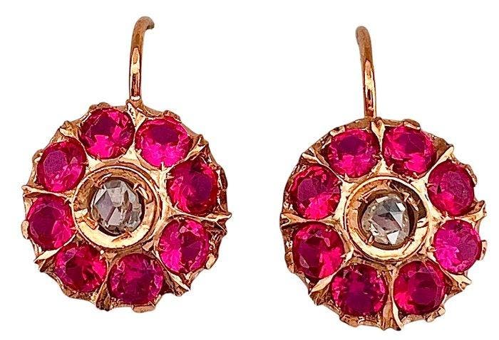 Zonder minimumprijs - Oorbellen - 9 kt. Roségoud, Zilver, Bijoux, Sacs & Beauté, Boucles d'oreilles