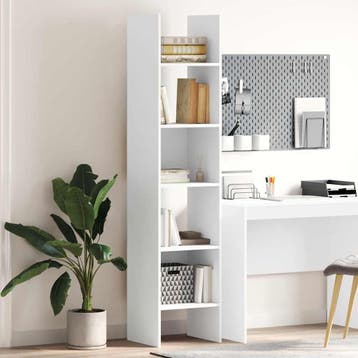 vidaXL Boekenkast 40x35x180 cm bewerkt hout wit, Verzenden